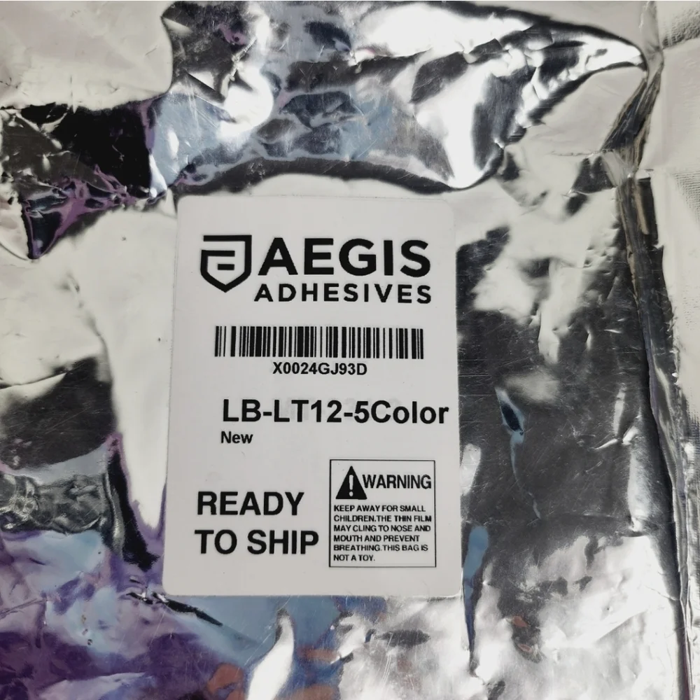 Aegis Adhesives 5-Pack Label Tape Replacement Blue, Red, Green, Yellow, White